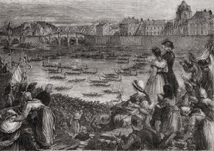 A Joust on the Water at the Champs de Mars, Paris by French School